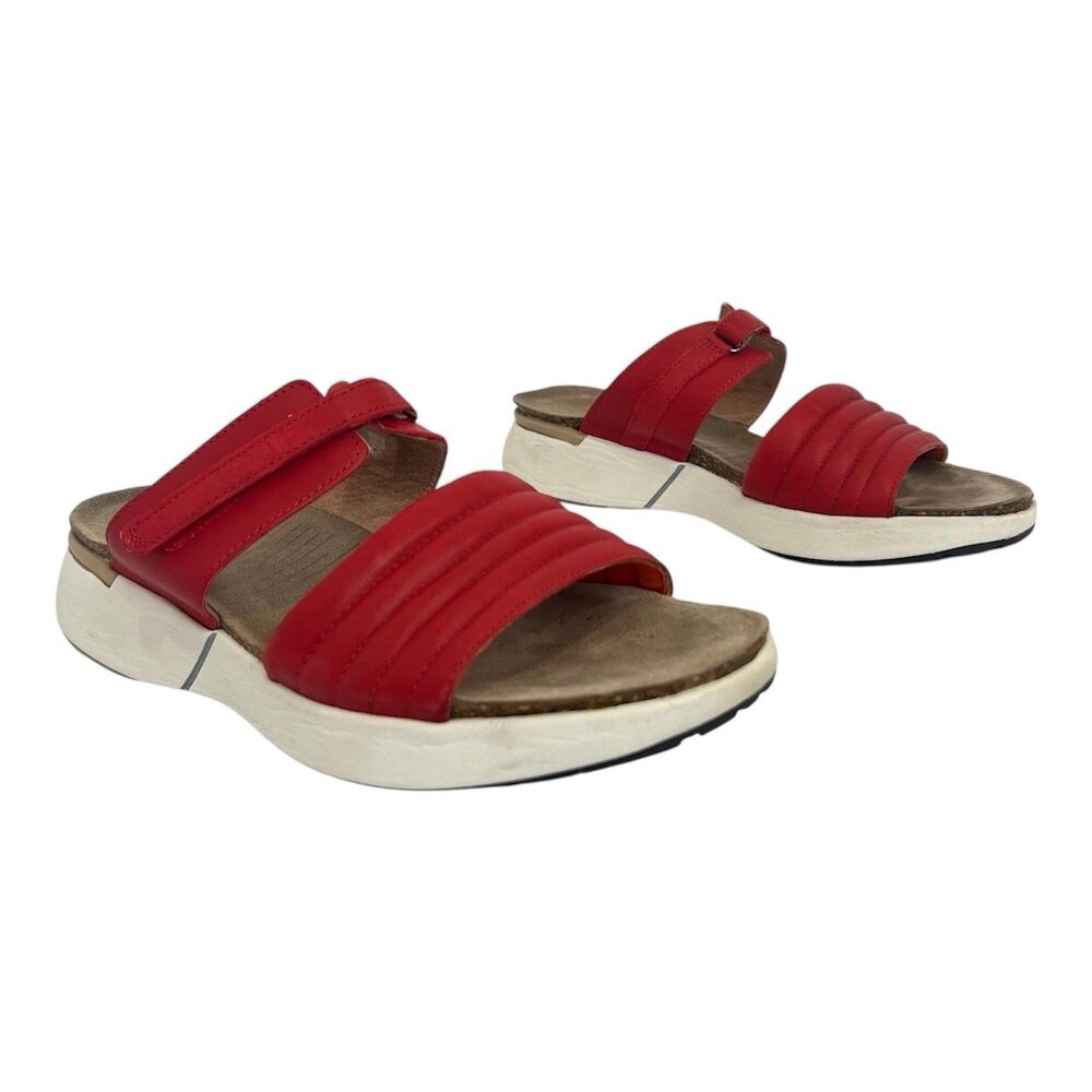Naot Vesta Women's Size 9 Kiss Red Sporty Leather Slide Sandal